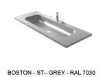 Plan vasque à encastrer, double lavabo 90 cm de large, angle arrondi, L. 100 à 200 cm x 40 à 60 cm, résine minérale ACRYSTONE®, Finition lisse, Livraison Offerte et Rapide.